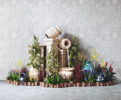 简欧园艺景观小品3D模型下载